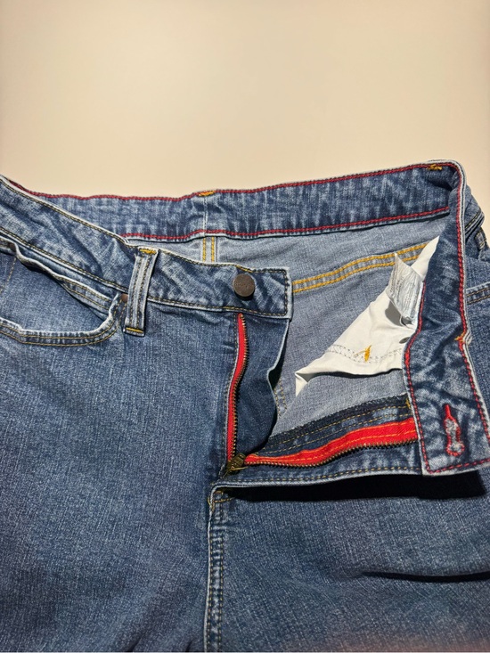 Wrangler Denim - Wrangler Men's Dark Blue Slim Straight Jeans with Red Trim